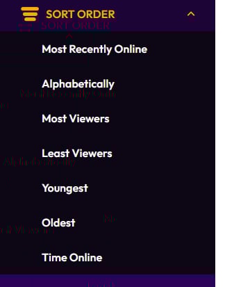 jezebelcams sort order sexchat filter